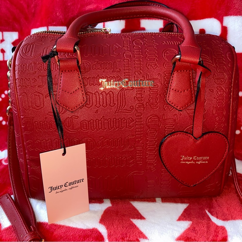 Juicy Couture Red Embossed Handbag